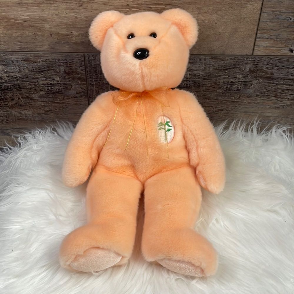 TY Dearest Bear Peach Color, Vintage 2001